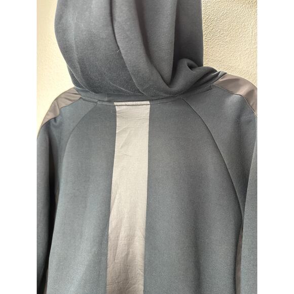 Puma Mens Black & Vinyl 3/4 Zip Pullover Thin Hooded Sweatshirt XL - Picture 9 of 15